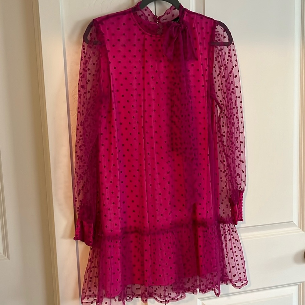 Meritt - Long Sleeved Dress - Fuchsia
